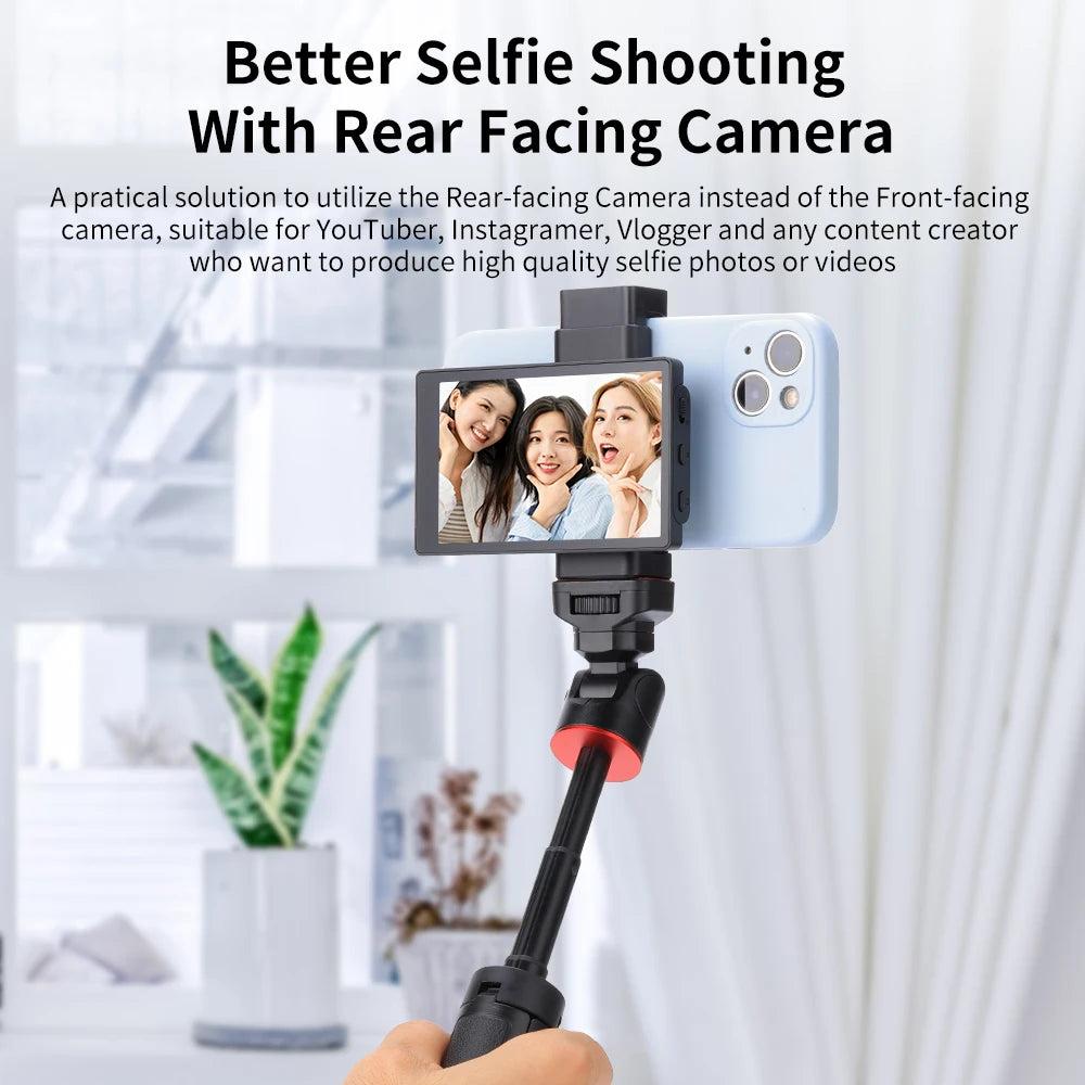 "Kingma Smartphone Monitor: Transform Your Rear Camera into a Selfie Vlog & Live Stream Tool for TikTok - Compatible with Android & iOS!"