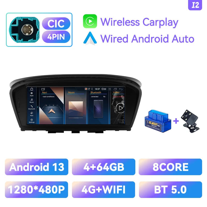 XONRICH 6GB 128GB Android 12 BMW Car Radio / BMW 5Series Multimedia Carplay