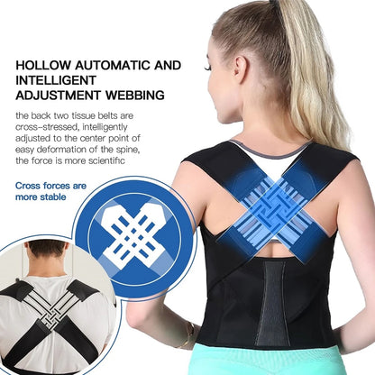 "Ultimate Back Brace Posture Corrector - Adjustable Support for Men & Women, Relieve Upper & Lower Pain!"