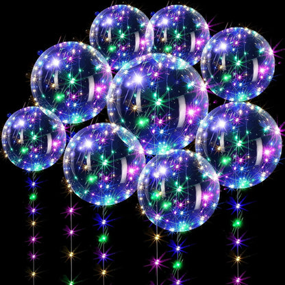 Celebration LED Light up Balloons Transparent Balloons (10 peices)