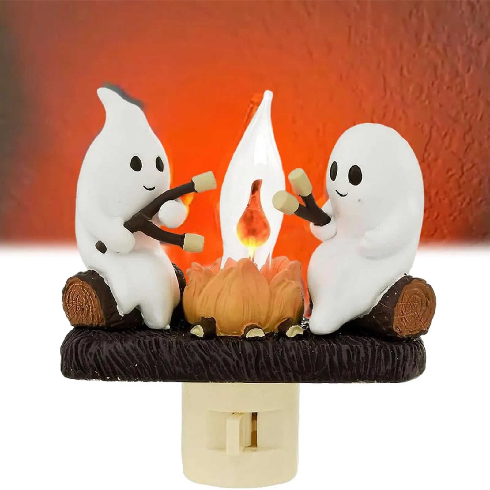 Enchanting Bonfire Flickering Night Light - 3D LED Electric Simulation for a Cozy Halloween Glow!