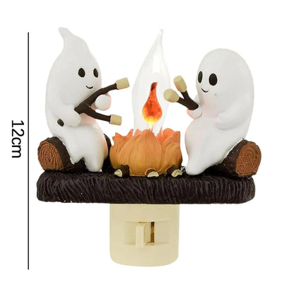 Enchanting Bonfire Flickering Night Light - 3D LED Electric Simulation for a Cozy Halloween Glow!