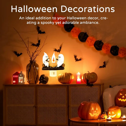 Enchanting Bonfire Flickering Night Light - 3D LED Electric Simulation for a Cozy Halloween Glow!