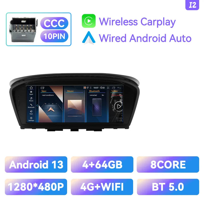 XONRICH 6GB 128GB Android 12 BMW Car Radio / BMW 5Series Multimedia Carplay