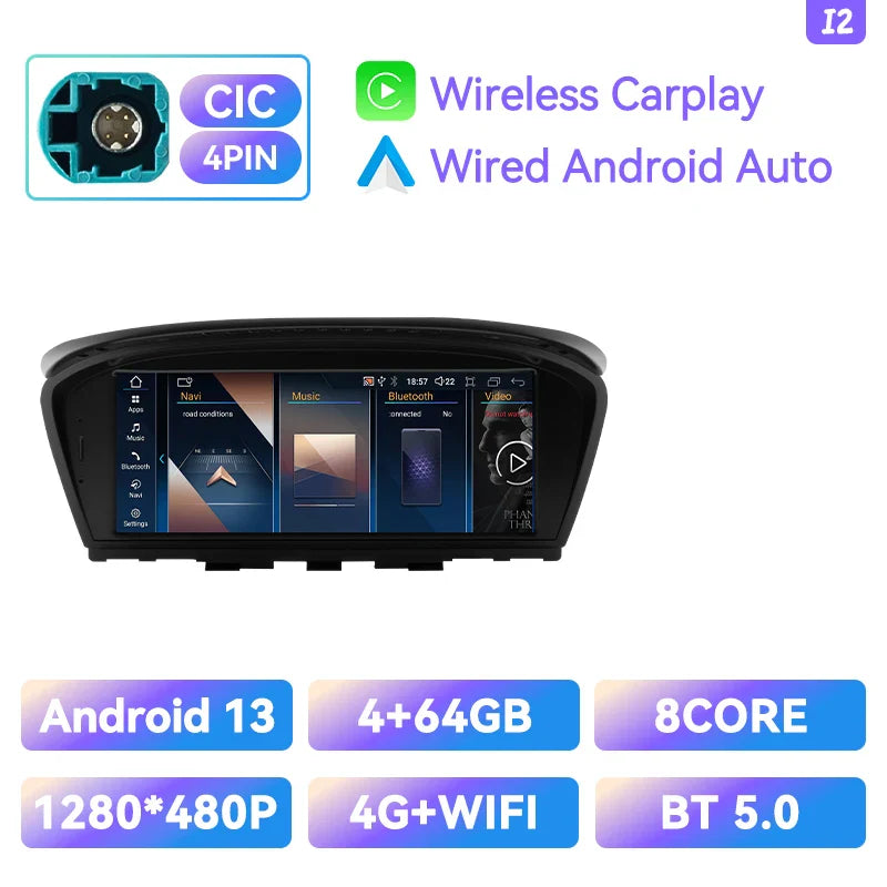 XONRICH 6GB 128GB Android 12 BMW Car Radio / BMW 5Series Multimedia Carplay