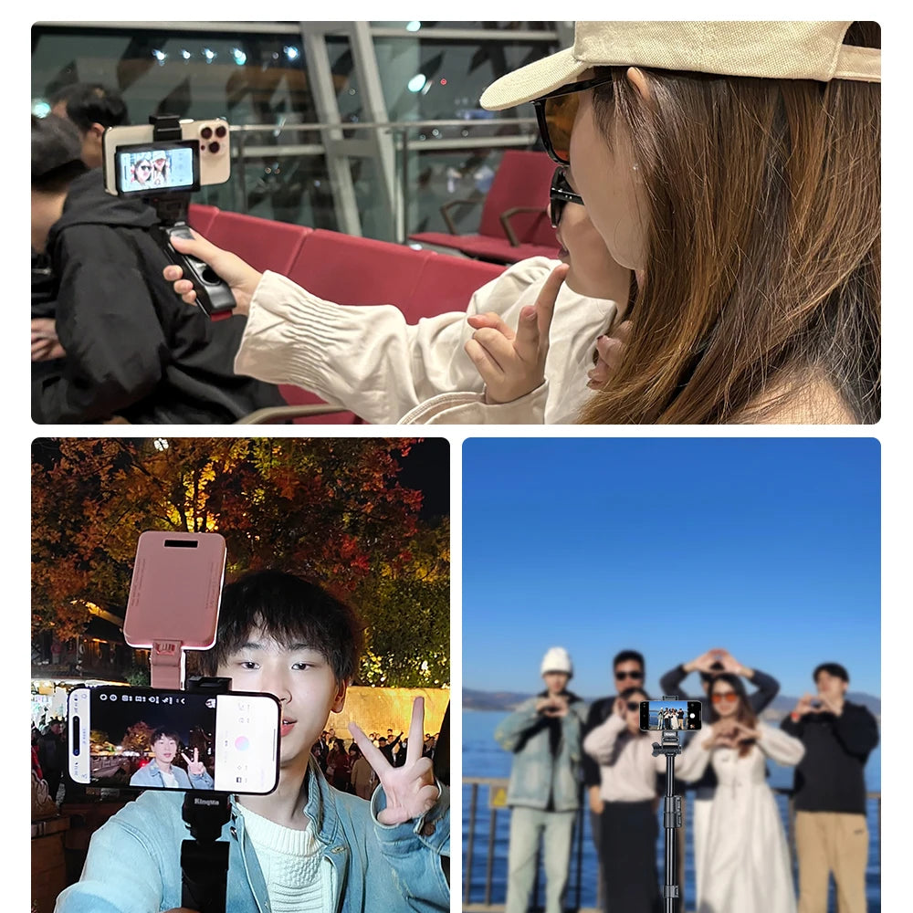 "Kingma Smartphone Monitor: Transform Your Rear Camera into a Selfie Vlog & Live Stream Tool for TikTok - Compatible with Android & iOS!"