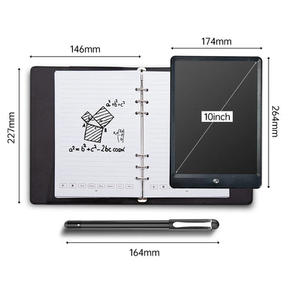 Digital Pen Smart Pen Notebook Writing Set Bluetooth Wireless Connection APP Support Notes Taking Recording Storing for Students