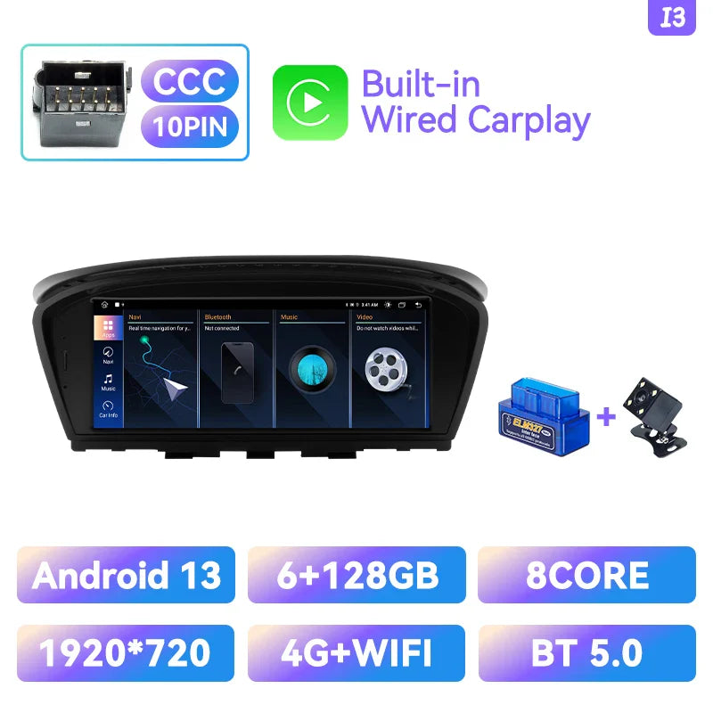 XONRICH 6GB 128GB Android 12 BMW Car Radio / BMW 5Series Multimedia Carplay